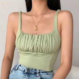 Ruched Cropped Camisole Top (BRAND NEW)